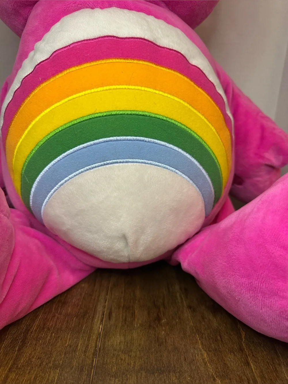 Care Bear Cheer Rainbow XL Pink Plush 32